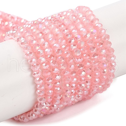 Baking Electroplate Glass Beads Strands DGLA-A039-J4mm-B08-1