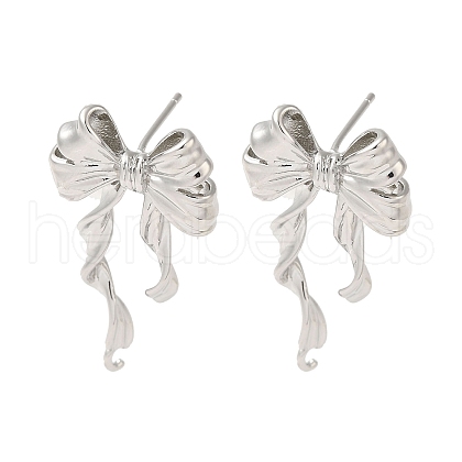Brass Studs Earrings Findings KK-K371-24P-1