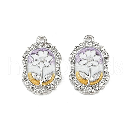 Alloy Enamel Pendants PALLOY-P311-01B-P-1