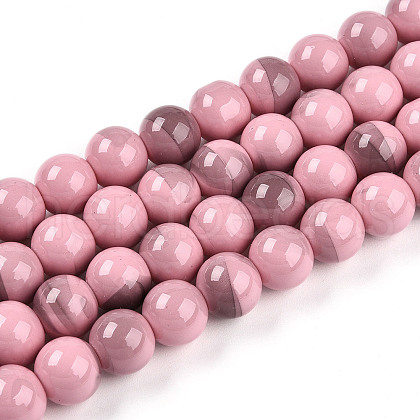 Baking Painted Glass Beads Strands DGLA-N013-10mm-09-1