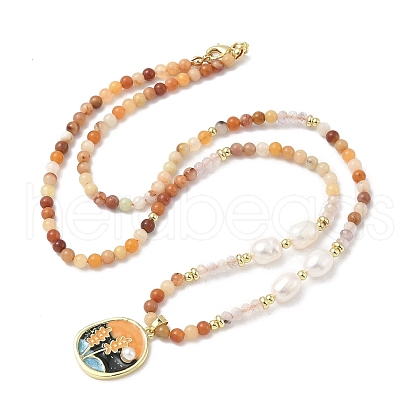 Natural Myanmar Jade Pendant Necklaces for Women NJEW-G165-01B-G-1