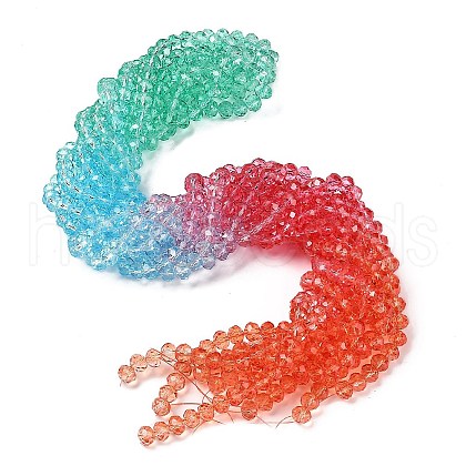Transparent Painted Glass Beads Strands X1-DGLA-A034-T8mm-A11-1