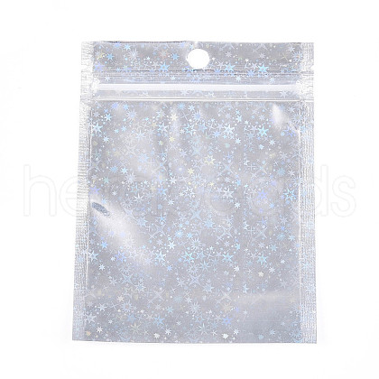 Glitter Holographic Star Plastic Packaging Yin-yang Zip Lock Bags OPP-N002-02F-1