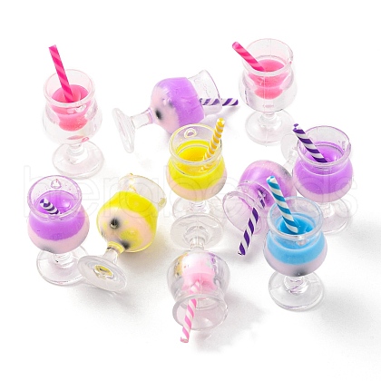 Translucent Resin Pendants RESI-D067-01G-1