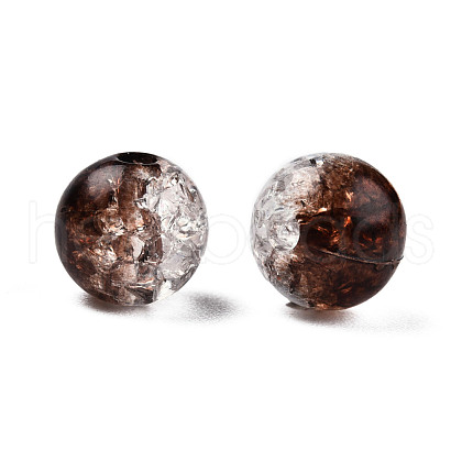 Transparent Crackle Acrylic Beads CACR-N002-26B-1