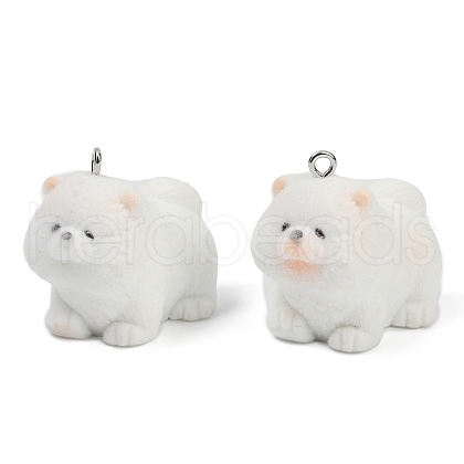 Flocky Resin Pendants FIND-A052-07J-1