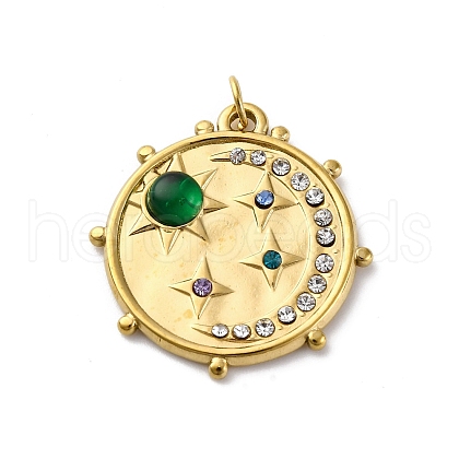 304 Stainless Steel Pendants STAS-U049-02B-05G-1