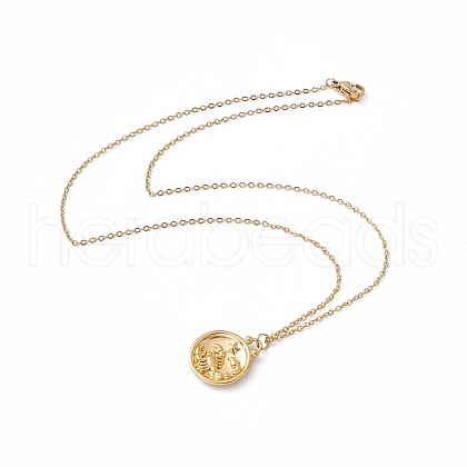 Ion Plating(IP) 304 Stainless Steel Pendant Necklace for Men Women STAS-H169-01E-1