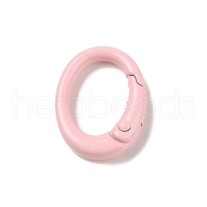 Spray Painted Alloy Spring Gate Rings AJEW-C035-01C-1