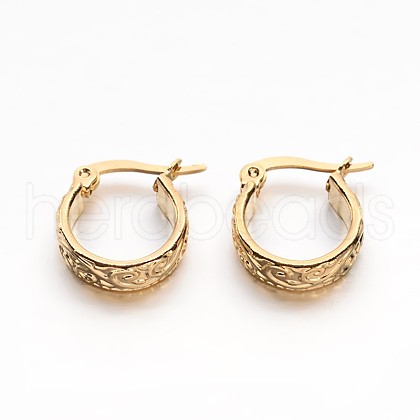 304 Stainless Steel Thick Hoop Earrings EJEW-E158-21G-1