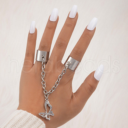 Butterfly Alloy Finger Rings for Women FS-WG5F0EA-03-1