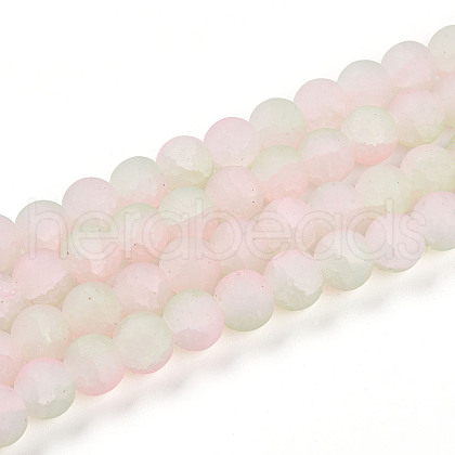 Crackle Glass Beads Strands GLAA-N009-10mm-01-1