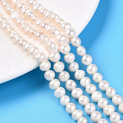 Natural Cultured Freshwater Pearl Beads Strands PEAR-N014-06D-1