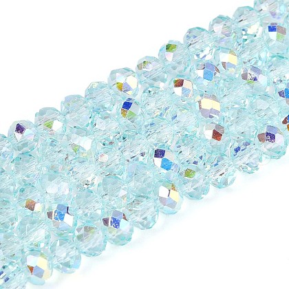 Transparent Glass Beads Strands EGLA-N016-4mm-01-1
