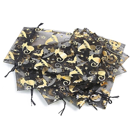 Rectangle Organza Drawstring Bags PW-WGC1EE9-01-1