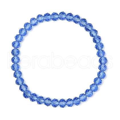 Classic Ethnic Style Faceted Glass Stretch Bracelets for Women RE4529-10-1