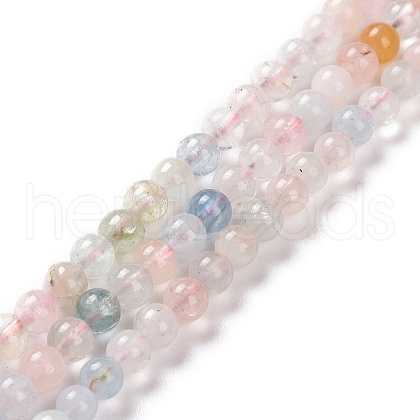 Natural Morganite Bead Strands G-P213-18-4mm-1