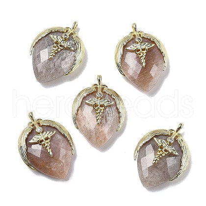 Natural Sunstone Pendants G-U019-01G-05-1