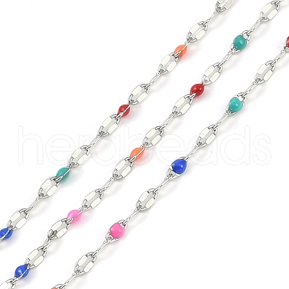 Brass Dapped Chains AJEW-Q153-03P-06-1