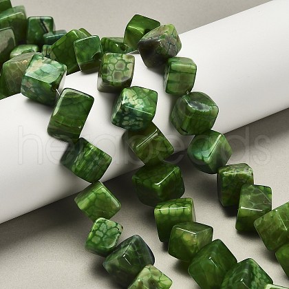 Dyed Natural Agate Beads Strands G-G203-06-1