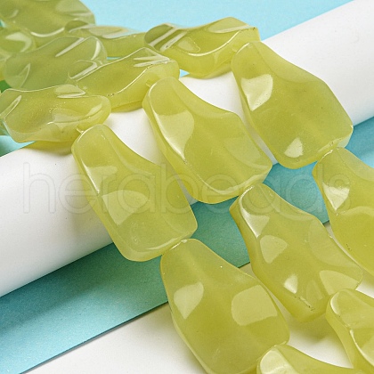 Natural Lemon Jade Beads Strands G-B051-B02-01-1