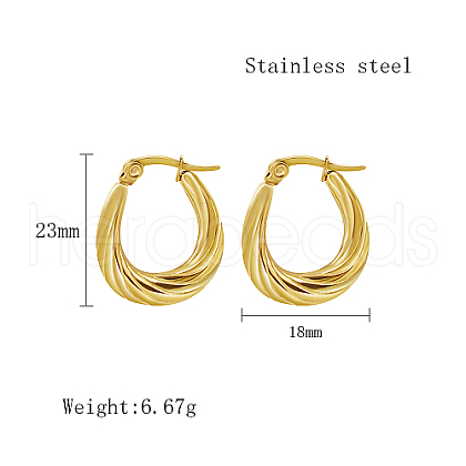 Stainless Steel Hoop Earrings for Women QX9021-10-1