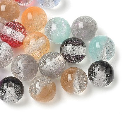 Two Tone Resin Beads RESI-Q025-02C-1