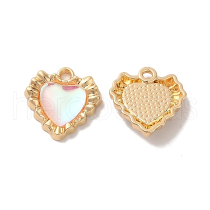 Rack Plating Alloy Resin Pendants PALLOY-O106-14G-1
