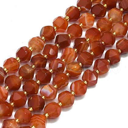 Natural Banded Agate Beads Strands G-I376-A55-01-1