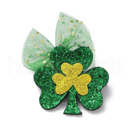 Saint Patrick's Day Sequins Felt Alligator Hair Clips PHAR-K004-01C-1