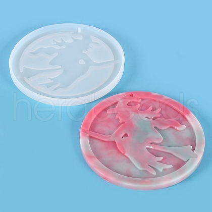 DIY Witch Pendant Silicone Statue Molds DIY-E049-01-1