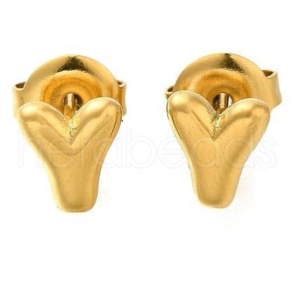 304 Stainless Steel Stud Earrings EJEW-I316-01G-Y-1