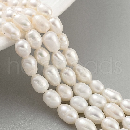 Natural Cultured Freshwater Pearl Beads Strands PEAR-P062-09B-1