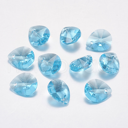 Faceted Glass Rhinestone Pendants RGLA-F053-C-202-1