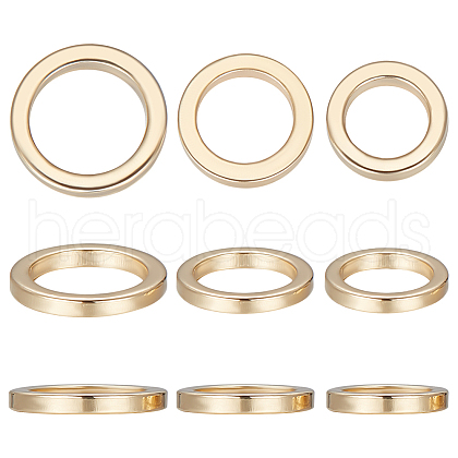 Beebeecraft 60Pcs 3 Styles Brass Linking Rings KK-BBC0008-91-1