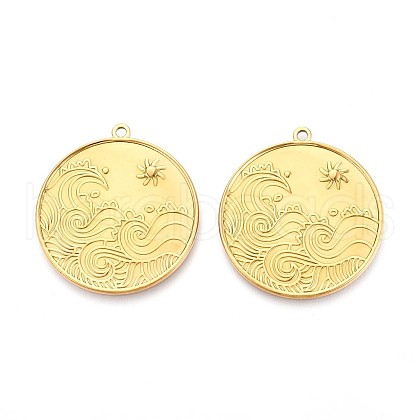 304 Stainless Steel Pendants STAS-T065-15G-1