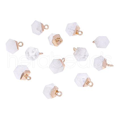   Natural Quartz Crystal Charms G-PH0001-51-1