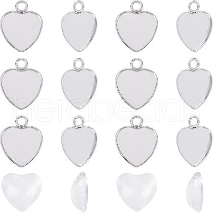 Unicraftale 102Pcs DIY Heart Pendant Making Kits STAS-UN0021-30P-1
