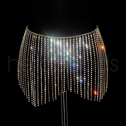 Full Crystal Rhinestone Tassel Skirt Body Chains WGA3B2D-05-1
