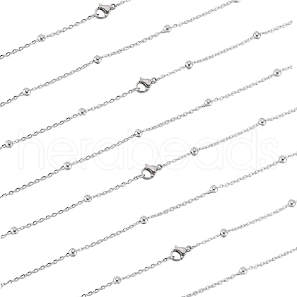 SUNNYCLUE 12Pcs 304 Stainless Steel Satellite Chain Necklaces Set NJEW-SC0001-14B-1