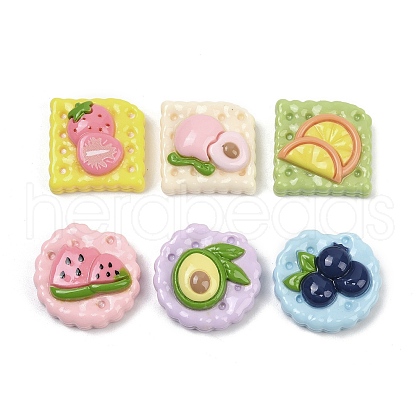 Opaque Resin Cabochons RESI-K043-16-1