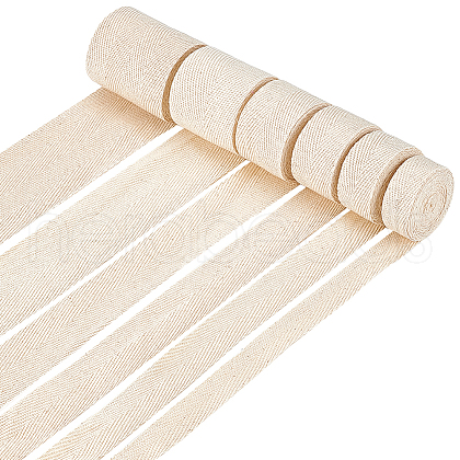 BENECREAT 12M 6 Styles Flat Polycotton & Cotton Twill Tape Ribbon OCOR-BC0007-40A-1