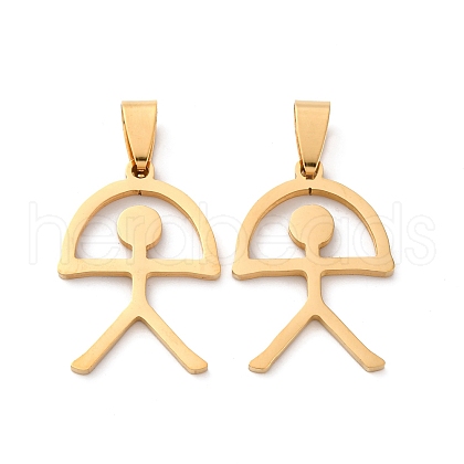 201 Stainless Steel Pendants STAS-V014-01B-G-1