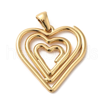 Golden Plated 304 Stainless Steel Pendants STAS-L272-004G-02-1