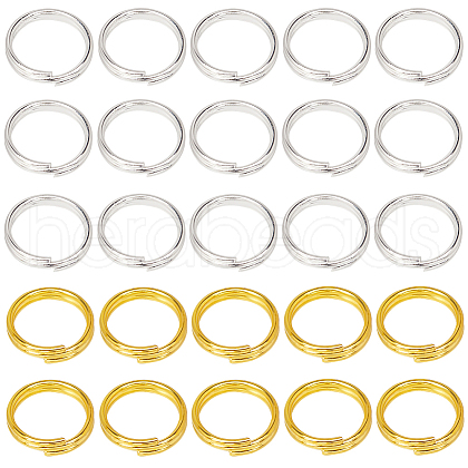 SOFPLATE 600Pcs 2 Colors Brass Split Rings KK-SP0001-82B-1