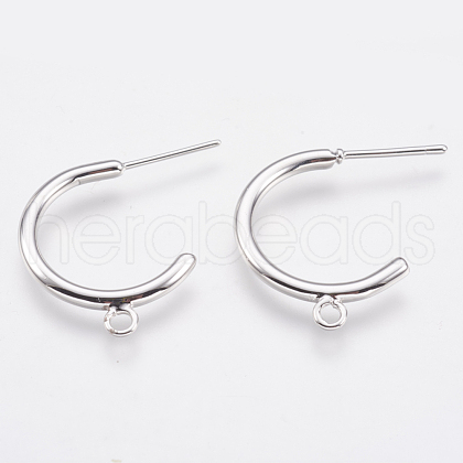 Brass Stud Earring Findings X-KK-S345-030P-1