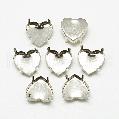 Non-Tarnish 201 Stainless Steel Sew on Prong Settings STAS-T032-06-18mm-1
