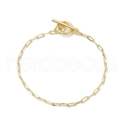 Brass Paperclip Chains Bracelets for Women BJEW-JB10398-1