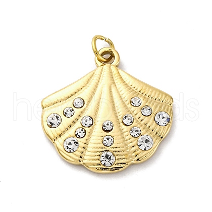 304 Stainless Steel Crystal Rhinestone Pendants STAS-E550-13G-1