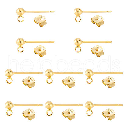 GOMAKERER 5Pairs 925 Sterling Silver Ear Stud Findings FIND-GO0002-66G-1